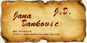Jana Danković vizit kartica